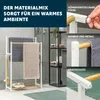 eluno Porte-serviettes sur pied en métal blanc mat avec Voir les images du produit 6