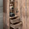 Badmöbel Hochschrank PUEBLA-56 Vintage Oak Eiche, 2 Türen, Produktbild-Vorschau 2