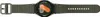 A top-down view of a smartwatch with a green band and a dark green watch face displaying an orange and gray graphic. Produktbild-Vorschau