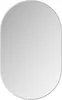 A white oval mirror with a thin frame. Produktbild-Vorschau