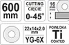 Yato YT-3707, 60 cm, 1,6 cm, Keramický, Černá, Červená Náhled obrázku produktu 7