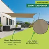Sonnensegel Rechteck, 3x4m, taupe, wasserabweisend Produktbild-Vorschau 5