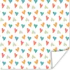 MuchoWow® Poster Herz - Design - Orange 75x75 cm - Wand Produktbild-Vorschau 1