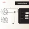 Türgriff PZ-Profilzylinder mit Rosetten - Schwarz Produktbild-Vorschau 5