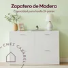 CASABEL Zapatero 24 pares, consola compacta, blanco Vista previa de la imagen del producto 3
