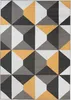 Tapis MAYA Moderne Noir Gris Jaune Chambre à coucher ÖKOTEX Voir les images du produit 2