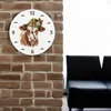 Kuh mit alpenländischem Trachtenhut Wanduhr aus Alu Produktbild-Vorschau 8