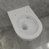 A white toilet bowl is shown from a top-down perspective, installed on a grey marble-tiled floor. Produktbild-Vorschau
