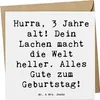 Mr. & Mrs. Panda Glückwunschkarte Spruch 3. Geburtstag Produktbild-Vorschau 1
