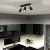 A modern kitchen with dark cabinets, a sink, and a ceiling light fixture. Produktbild-Vorschau