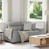 vidaXL Divano a 2 posti Grigio nuvola 160x81x84 cm Tessuto Anteprima dell’immagine prodotto 2