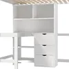 Flieks Lit superposé 90x200cm avec bureau et étagère, lit Voir les images du produit 9