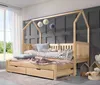 KEF Bett Domi Haus Ebenerdig Doppelbett mit Zwei Schubladen Produktbild-Vorschau 1
