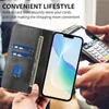 A person is holding a phone case with cards and cash, while another person uses a payment terminal. Produktbild-Vorschau