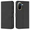 A black flip case for a smartphone is shown from two angles, open and closed. Náhľad obrázku produktu