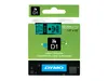 DYMO D1 Standard - Black on Green - 12mm nastro per Anteprima dell’immagine prodotto 4