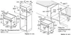 Diagrams showing installation dimensions for a built-in oven. Produktbild-Vorschau
