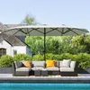 Outsunny Sonnenschirm mit LED Doppelsonnenschirm 440 x 256 Produktbild-Vorschau 9