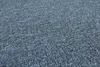 Nahaufnahme eines flachen Kurzflor-Teppichs in blau. Produktbild-Vorschau
