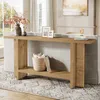 A console table with decorative items and a basket of items is placed behind a sofa in a living room. Podgląd zdjęcia produktu
