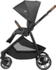 A studio shot of a gray stroller on a white background. Produktbild-Vorschau