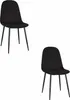 Chaise COMO - velours noir x 2 Voir les images du produit 1
