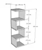 Skye Decor, Alin - White, Bücherregale, Weiß, 25 x 95 x 27 Produktbild-Vorschau 4