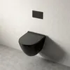Schwarze randlose Toilettenschüssel, Soft-Close-Sitz, Produktbild-Vorschau 3