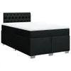 vidaXL Boxspringbett mit Matratze Schwarz 120x190 cm Stoff Produktbild-Vorschau 3
