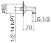 Dornbracht MADISON Wandanschlussbogen, 28450370-08 Produktbild-Vorschau 2