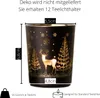 12er Set Teelichthalter Weihnachten Glas Windlicht Produktbild-Vorschau 2