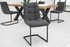 Freischwinger Stuhl MIAMI dunkelgrau Vintage Gestell matt Produktbild-Vorschau 2