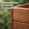 IvoQ Pflanzkasten aus Holz für Draußen - Quadratisch Produktbild-Vorschau 3