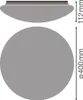 A diagram showing the dimensions of a circular cover. Produktbild-Vorschau