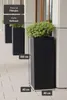 Vaso da fiori BLOCK in fibra di vetro, antracite, 40x40x100 Anteprima dell’immagine prodotto 3