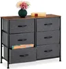 Relaxdays Kommode, HBT: 63x80x30 cm, Metall, Holzoptik, 6 Produktbild-Vorschau 1