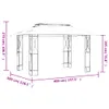 vidaXL Pavillon mit Dach Anthrazit 400x300x270 cm Stahl -  Produktbild-Vorschau 8