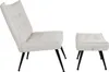 Loungesessel mit Fußhocker Samt Beige Gepolsterter Produktbild-Vorschau 11