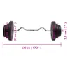 vidaXL Barra per curl con pesi 60 kg Anteprima dell’immagine prodotto 5