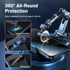 A robotic arm is demonstrating the impact resistance and waterproof features of a phone screen protector. Produktbild-Vorschau