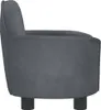 vidaXL Pelíšek pro psy Dark Grey 66x40x45 cm Velvet Náhled obrázku produktu 4