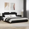 vidaXL Cadre de lit avec tête de lit noir aspect chêne 200 Voir les images du produit 3