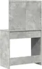 A back view of a concrete-gray vanity table with a mirror. Náhľad obrázku produktu