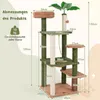 A diagram of a cat tree with dimensions and weight capacity indicated. Náhľad obrázku produktu