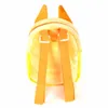 The back of a plush backpack with two ears. Produktbild-Vorschau