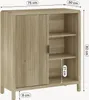 Komoda „Lukkodso” z drzwiami 82 x 75 x 30 cm Wygląd dębu, Podgląd zdjęcia produktu 4