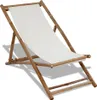vidaXL Chaise longue bambou et toile Voir les images du produit 15