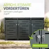 Juskys Mülltonnenbox Arel 3er - Metall Gartenbox - Produktbild-Vorschau 7