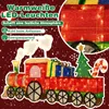 COSTWAY Weihnachtszug beleuchtet, 215cm Weihnachtsdeko mit Produktbild-Vorschau 4