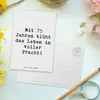 Mr. & Mrs. Panda Postkarte Spruch 75. Geburtstag Blüte - Produktbild-Vorschau 3